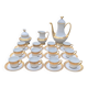 Coffee service – Vintage porcelain gilded with gold – Porcelena Silvestre