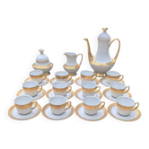 Coffee service – Vintage porcelain gilded with gold – Porcelena Silvestre