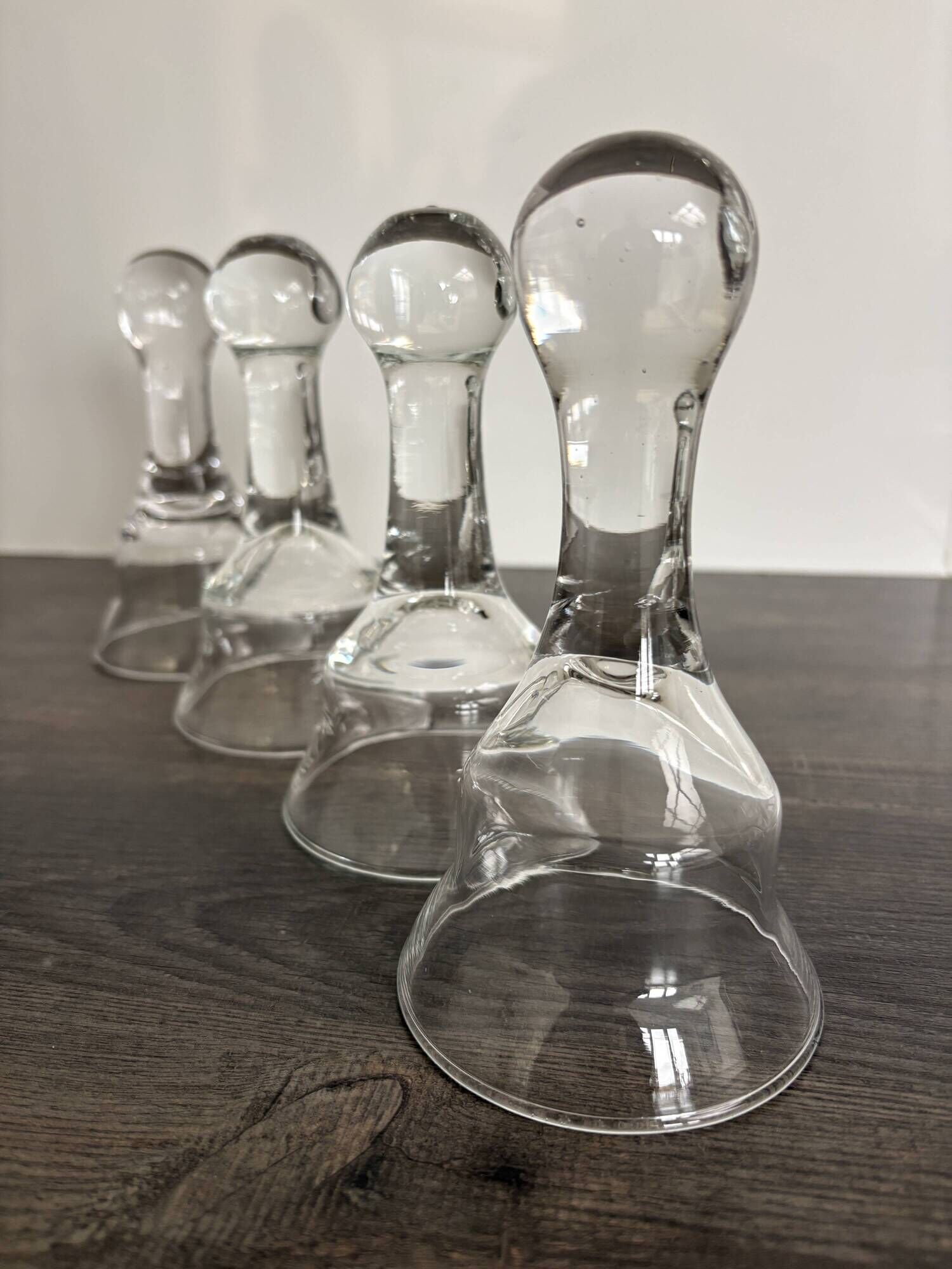 Set of 4 Glass Goblets or Glass Domes