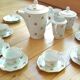 Antique coffee or tea service in fine porcelain from the 1930s.