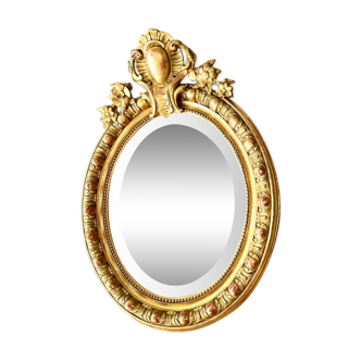 Miroir ancien ovale XXème