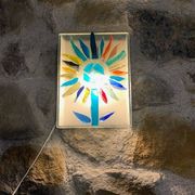 Lampe applique murale en pâte de verre 70s