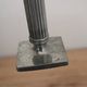 Soliflore or vintage candle holder in silver-plated metal – Fluted column on a square base