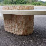 Travertine coffee table 1970