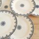 Service de 8 assiettes vintage en Terre de Fer