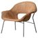 Sculptural lounge chair in rattan and metal, 1960s
