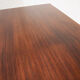 Midcentury danish rosewood dining table on bare steel box pin legs