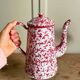 Red enamel coffee pot