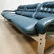 Midcentury vintage 3-seater leather sofa