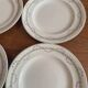 Set of 4 flat plates Longwy model Loridan – Antique earthenware from the late 19th to early 20th century.