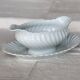 Saucière ovale vintage porcelaine blanche torsadée Limoges Haviland
