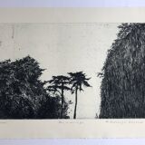 Nicole Bouharmont, Parc de Sceaux i, 2003-16. pointe sèche signée au crayon