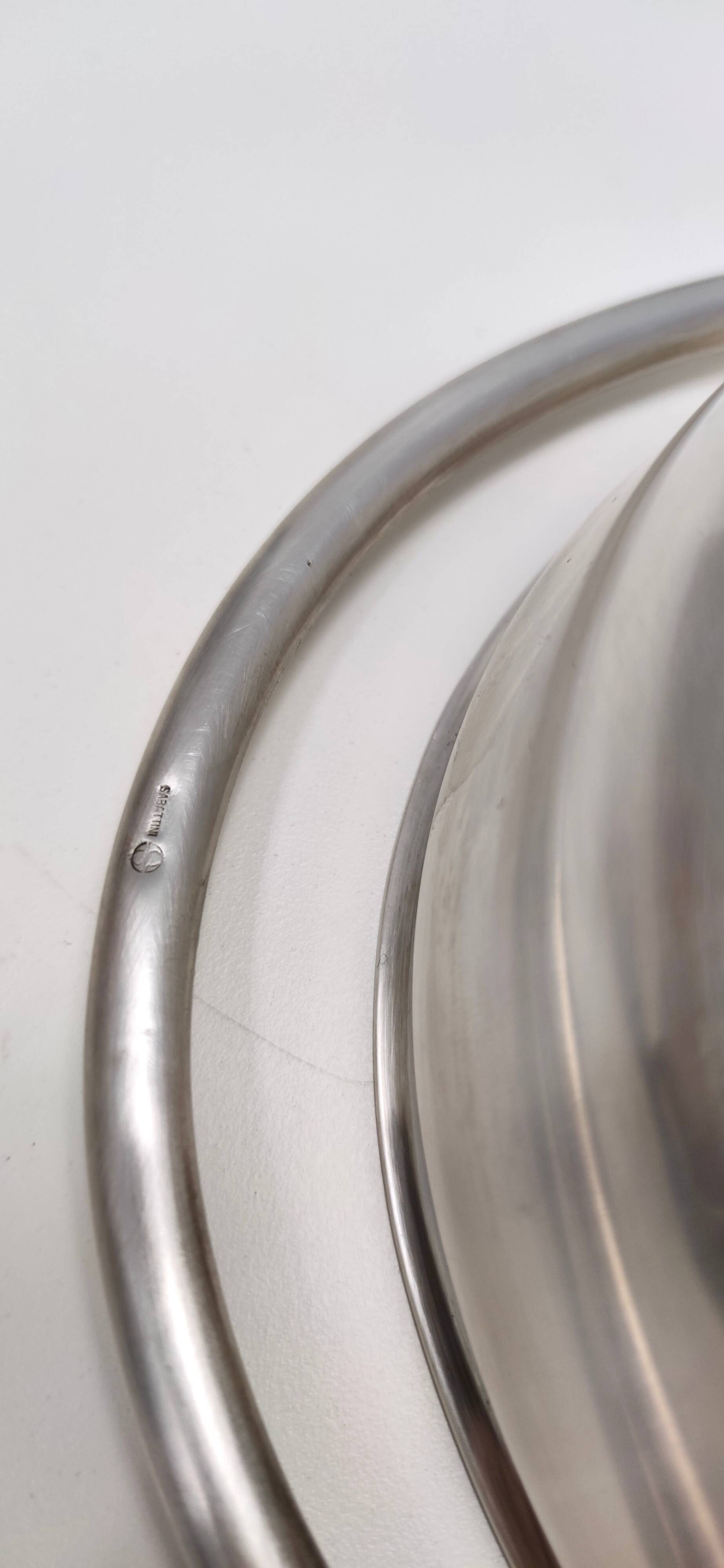 Lino Sabattini Silver-Plated Metal Serving Plate, Marked, Italy