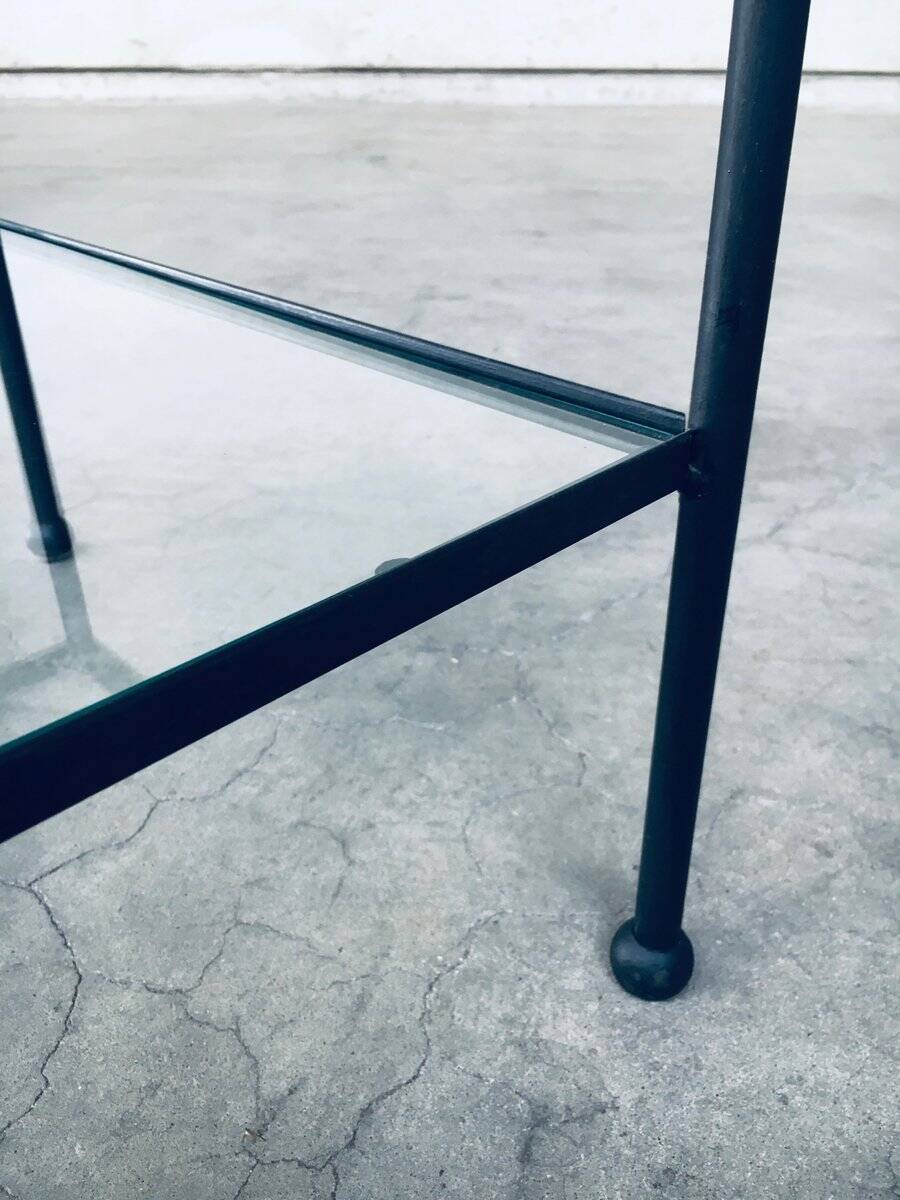 Minimalist Design Two-Tier Low Side Table, Belgium, 1960s