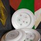 Four french earthenware dessert plates service "Marie-Claude" 50s.