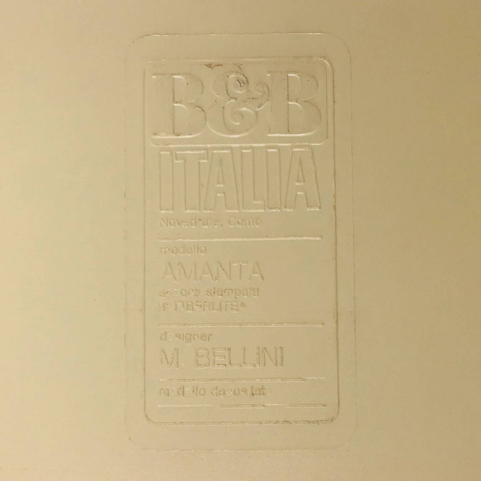 Fauteuils Amanta B&B vintage design Mario Bellini Italie années 1970