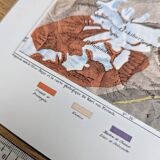 The Saint-Gothard, Switzerland, original map printed in 1878