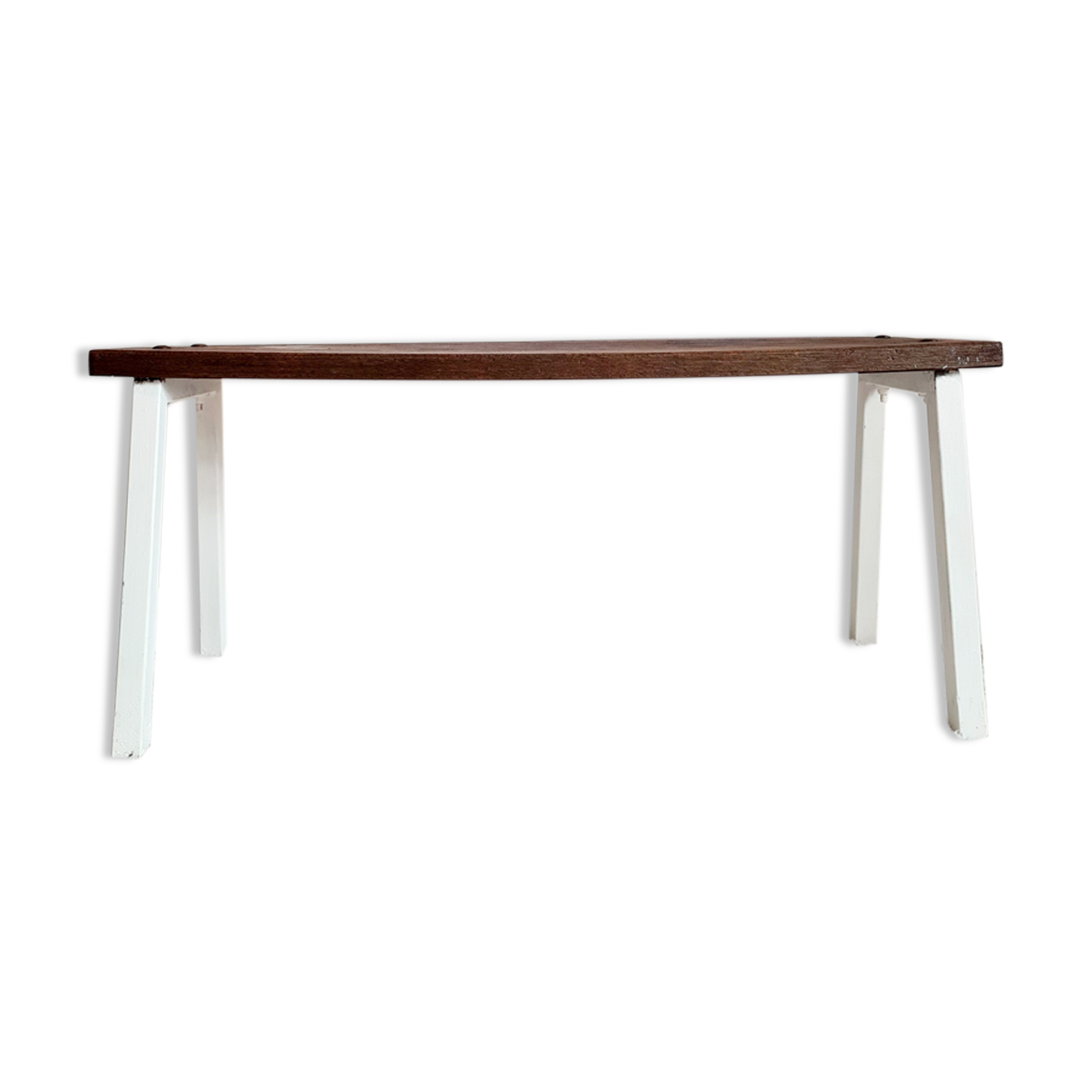 Old wooden and metal bench