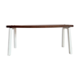 Old wooden and metal bench