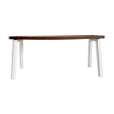 Old wooden and metal bench