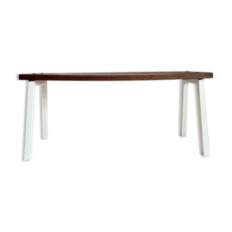 Old wooden and metal bench