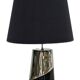 Large vintage silver and black ceramic lamp 120cm
