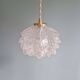 Pair of frosted glass pendant lights, artichoke-shaped, 1960s.