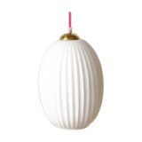 Hanging in opaline and teak Louis Kalff