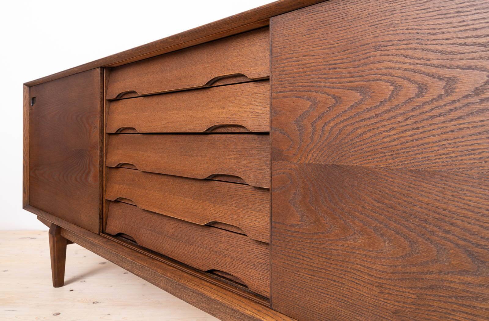 Sideboard, Skovby Møbler, Model 65, Chocolate Brown Stained Oak, Danish