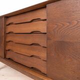 Sideboard, Skovby Møbler, Model 65, Chocolate Brown Stained Oak, Danish