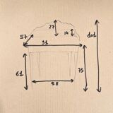 Vintage marble and wood toilet table