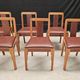 Lot of table and 6 Art Deco chairs from Saddier & fils