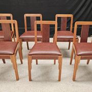 Lot table et ses 6 chaises Art déco de Saddier & fils