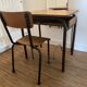 School desk with its chair