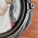 Framed tapestry portrait of Jesus Christ