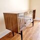 1950 / 1960 VINTAGE RETRO TWO TONE FORMICA SIDEBOARD GOLD HANDLES ALL ORIGINAL