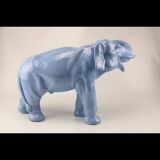 Light blue ceramic elephant