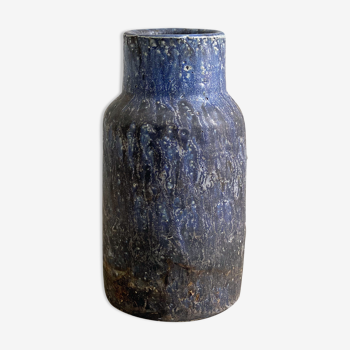 Vintage blue ceramic vase - Fat Lava ceramics