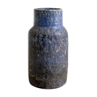 Vintage blue ceramic vase - Fat Lava ceramics