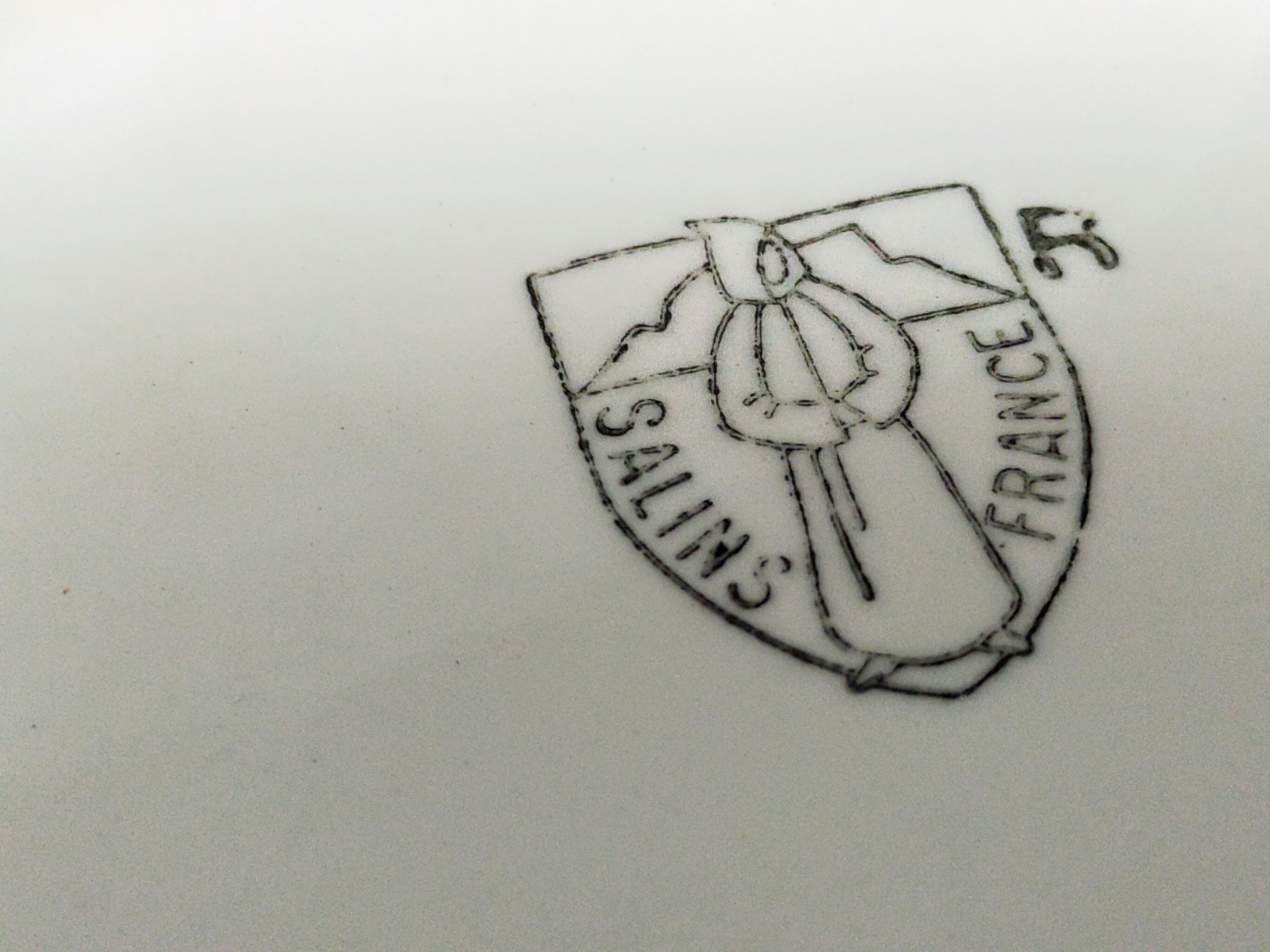 Nine earthenware plates from Salins-les-Bains vintage