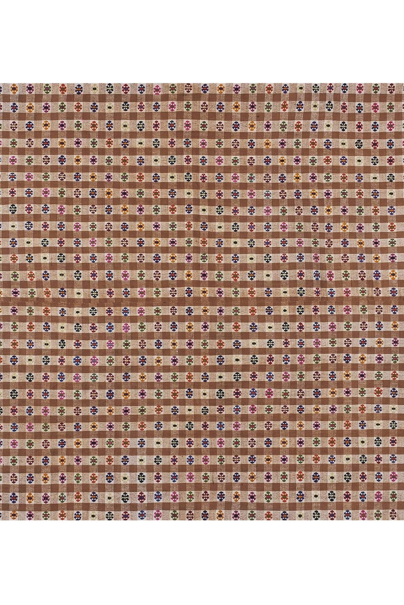 Tapis vintage turc de oushak tissé à la main 202x246cm