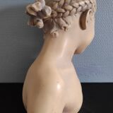 Bust "the laughing" after jean-baptiste pigalle in plaster