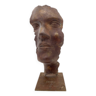 Bronze face - statuette