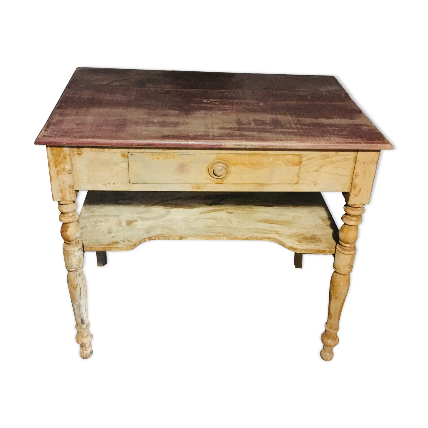 Red console table on top