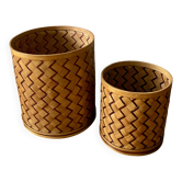 Vintage cache pots