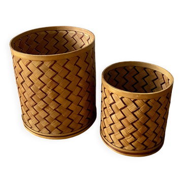 Vintage cache pots