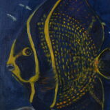 Huile sur toile poisson ange