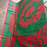 Pierre Frey "Frontenac" Red & Green Tablecloth