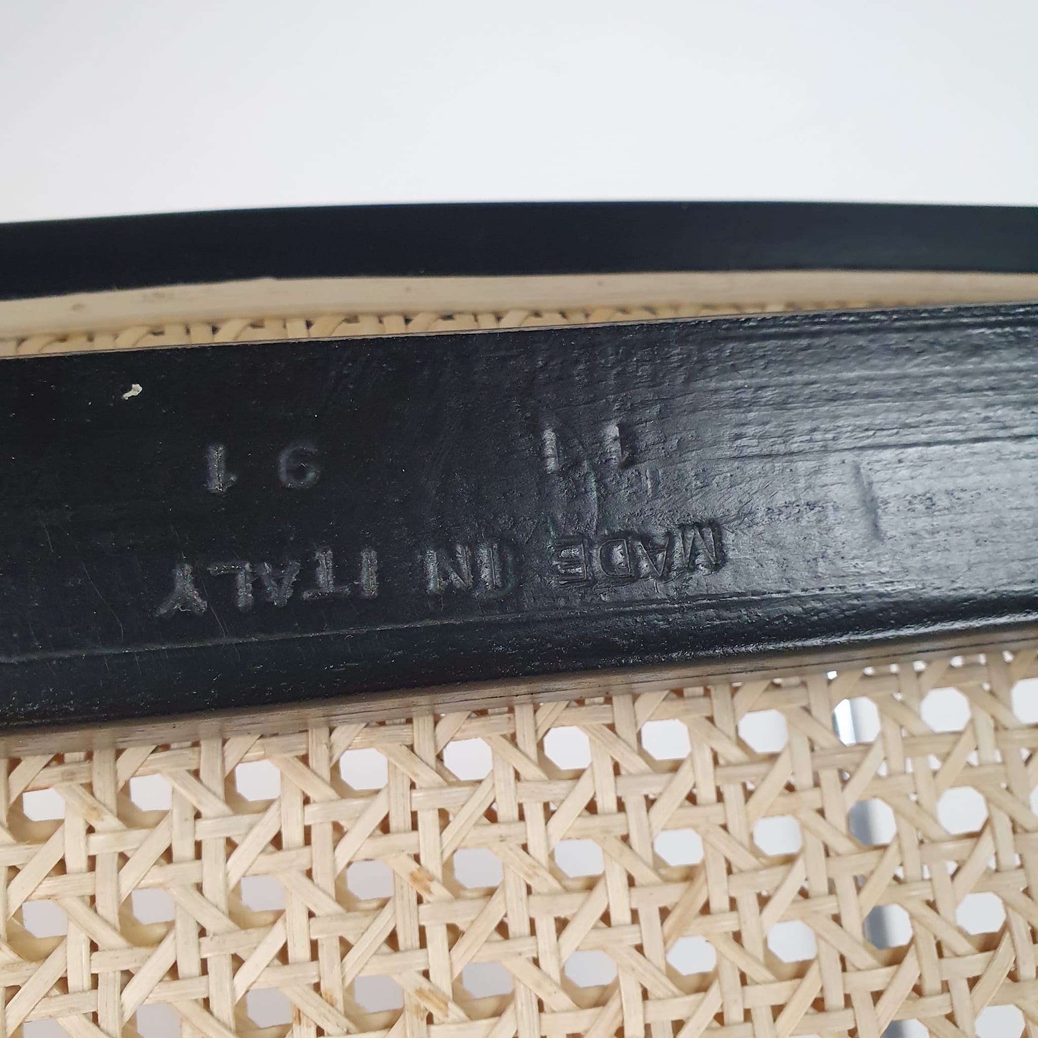 Set of 4 tubular frame and cane cantilever dining chairs Breuer Marcel italy, 1970s