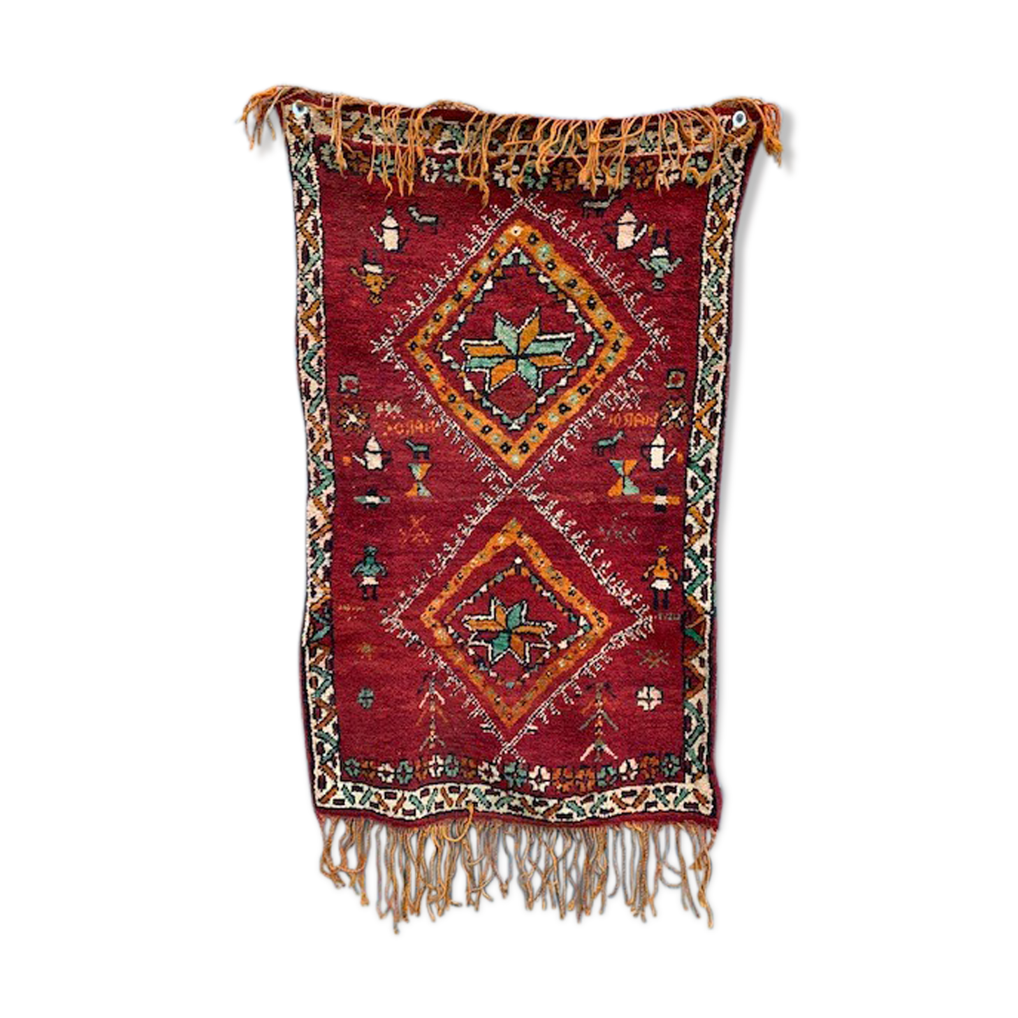 Moroccan berber wool rug 130x76cm